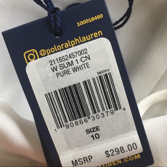 COPY - POLO RALPH LAUREN WHITE CREPE HALTER JUMPSUIT - Picture 10 of 10